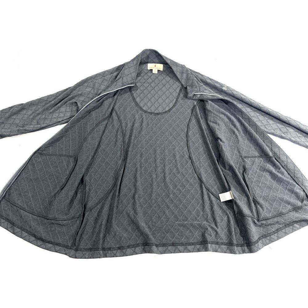 Sport Haley Women’s Quilted Zip Jacket L Gray Owl Pull Stretch Activewear - Picture 9 of 12